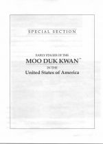 Moo Duk Kwan® History Book USA Insert